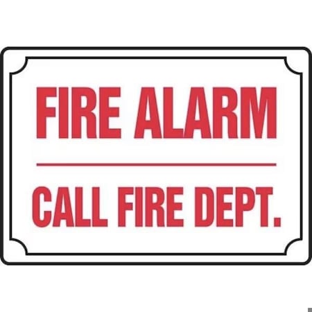 Accuform Safety Sign FIRE ALARM DOWN ARROW MFXG448XT MFXG448XT